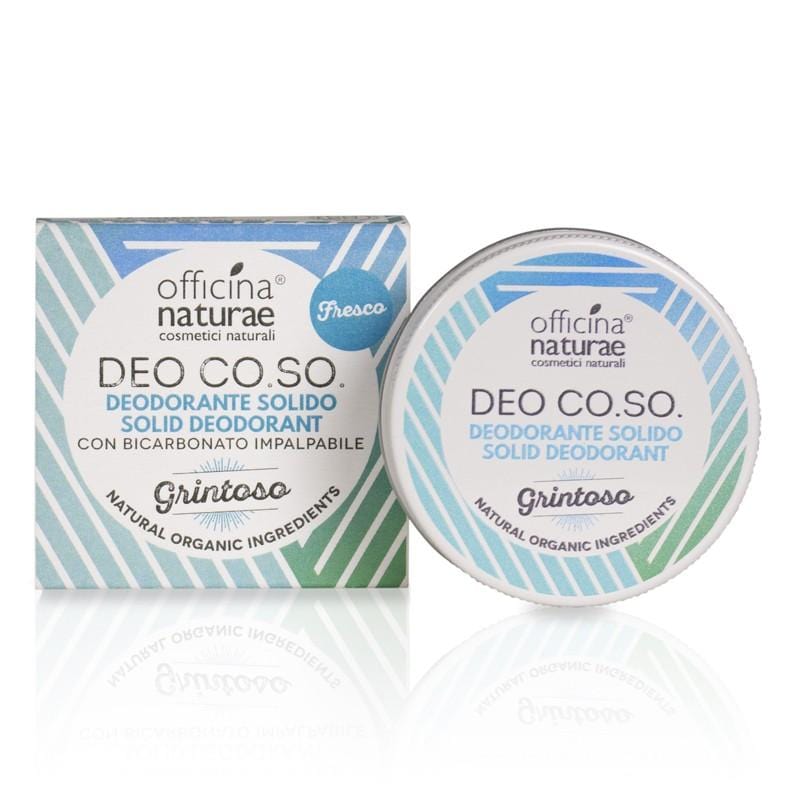 Solid deodorant with natural ingredients like bergamot and patchouli