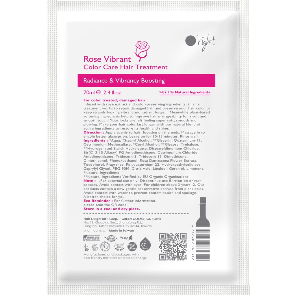 Organic rose hair mask for color-treated hair