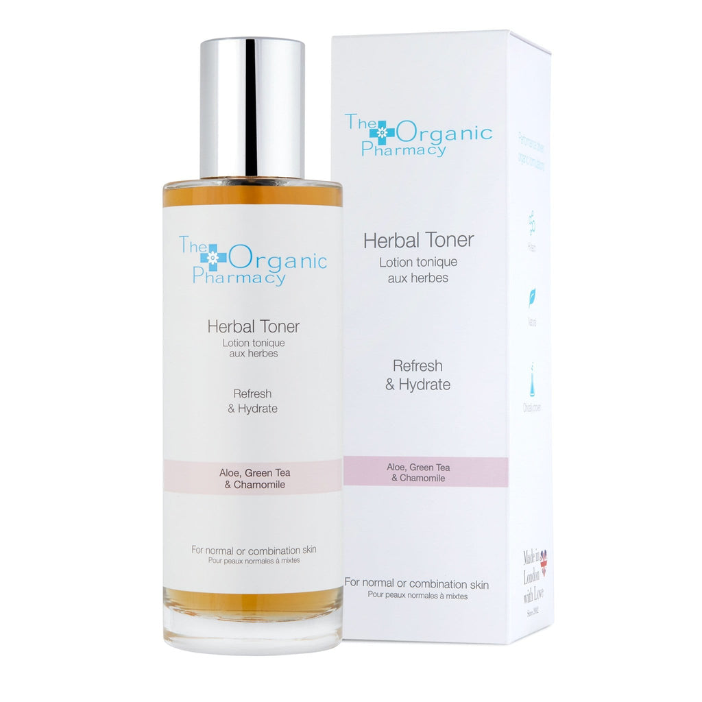 herbal face toner with aloe, green tea and chamomile for oily and acne prone skin