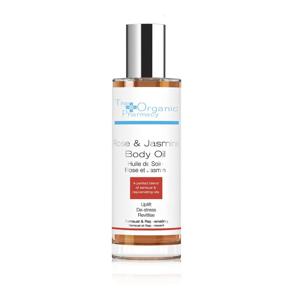 Organic rose jasmine oil to de-stress and uplift the skin